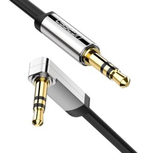Cabo Áudio Auxiliar P2 Stereo Plug 90 graus 1 Metro UGREEN