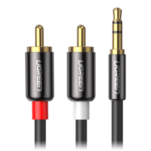 10590 Cabo P2 Stereo Macho Para 2 RCA Macho 3 Metros UGREEN