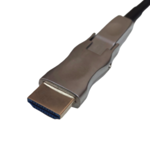 Cabo HDMI Fibra Óptica - 50 Metros 2.0 4K Preto Ponta Destacável