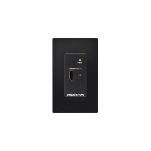 HD-RX-101-C-1G-E-B-T DM LITE - Extensor HDMI RX parede preto CRESTRON