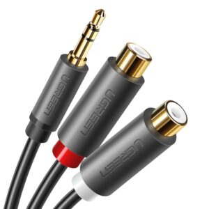 Cabo Extensão P2 Macho para 2 RCA Femea 0,25 Metro10547